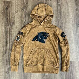 Nike NFL Carolina Panthers Salute to Service 2023 Sideline Brown Hoodie Sz M